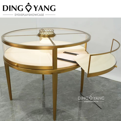 Fashion Round Jewelry Display Cases, Metal Frame Output Voltage 12 V Used Directly