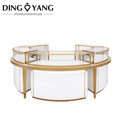 Factory Supplier Custom Made Jewelry Display Showcase With Ultra Clear Tempered Glass Anti-Fingerprint Stainless steel