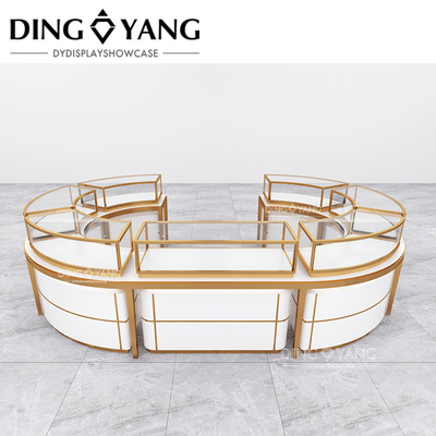 High End Big Center Island Showcase Jewelry Display Customize Factory, Offer One-Stop Solution Service And 3D Designing