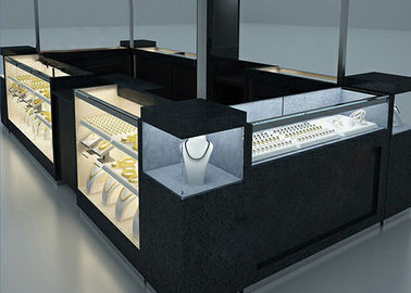 Elegant Appearance Jewelry Showcase Kiosk With Fully - Enclosed Structure
