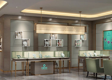 Luxury Modern Jewelry Shop Display Cabinets / Jewellery Showroom Furniture