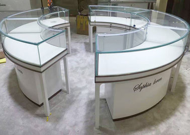 Beautiful Round Lockable Jewelry Display Cases With 0.9 CBM / Pcs Volume