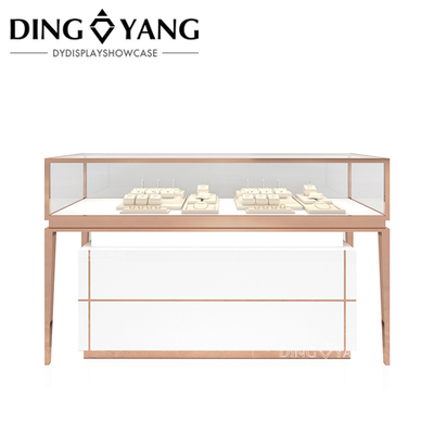High End Custom Made Tabletop Jewelry Display Case, Good Quality Jewelry Showcases, Offer Whole Store 3D Design Service