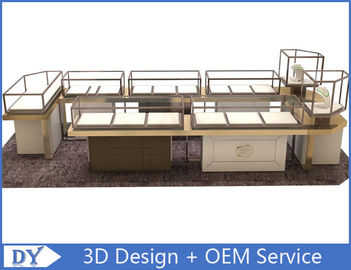Custom Shopping Mall Jewelry Display Counter / Shop Display Cabinets