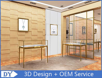 Luxury 3D Design Jewellery Display Cabinets For Shops / Glass Jewellery Display Cabinets