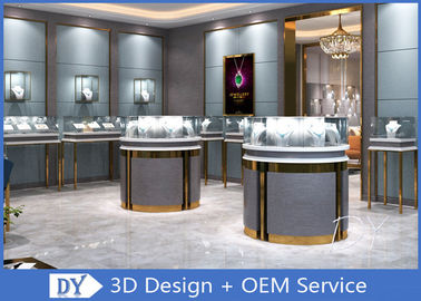 3D Design Store Jewelry Display Cases In Custom Size Logo / Jewellery Shop Furniture