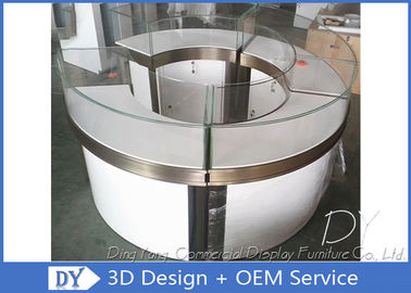 Round Shop S / S Glass Jewelry Display Cases 1325 X 550 X 1000 MM