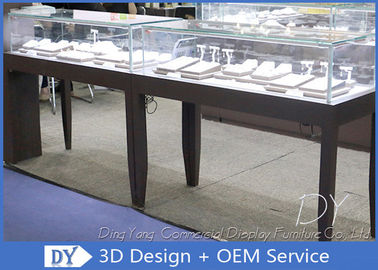 OEM Simple inexpensive Wooden Jewellery Shop Counter Design  With Led Lights