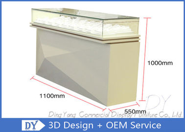 Modern Nice Beige Glasses Jewellery Showroom Counter Designs