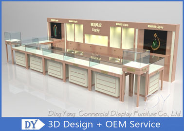 Nice Beige Jewellery Counters Showcases / Jewellery Showcase Design