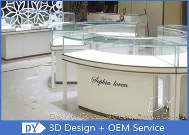 Glass Wooden Jewellery Display Counter / Jewellery Shop Fittings