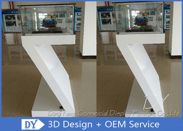 Custom Fashion Modern Retail Glass  Jewelry Display Cases With Light