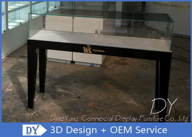 Simple Wood Glass Jewellery Display Counter For Exhibition With Customized Logo