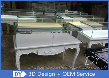 3D Design Wood Glass Jewelry Display Showcase With Lock Size 1200X550X950MM