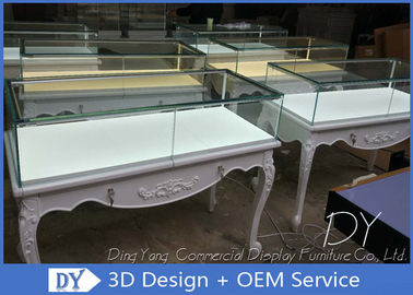 3D Design Wood Glass Jewelry Display Showcase With Lock Size 1200X550X950MM