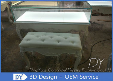 3D Design Wood Glass Jewelry Display Showcase With Lock Size 1200X550X950MM