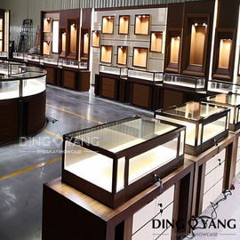 Retail Shop Rose Gold OEM Jewelry Showcase Display