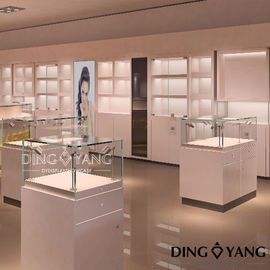 Showroom Glossy Lockable Jewelry Showcase Display