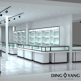 White OEM Showroom Jewelry Store Display Cases