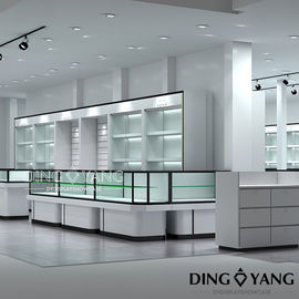 White OEM Showroom Jewelry Store Display Cases