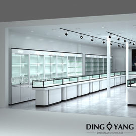 White OEM Showroom Jewelry Store Display Cases